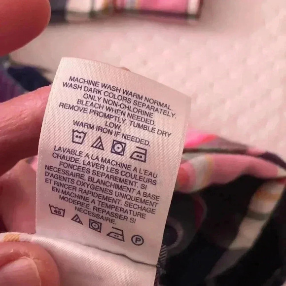 Lands End pullover plaid long sleeve cotton shirt. Size 14 - Picture 10 of 10